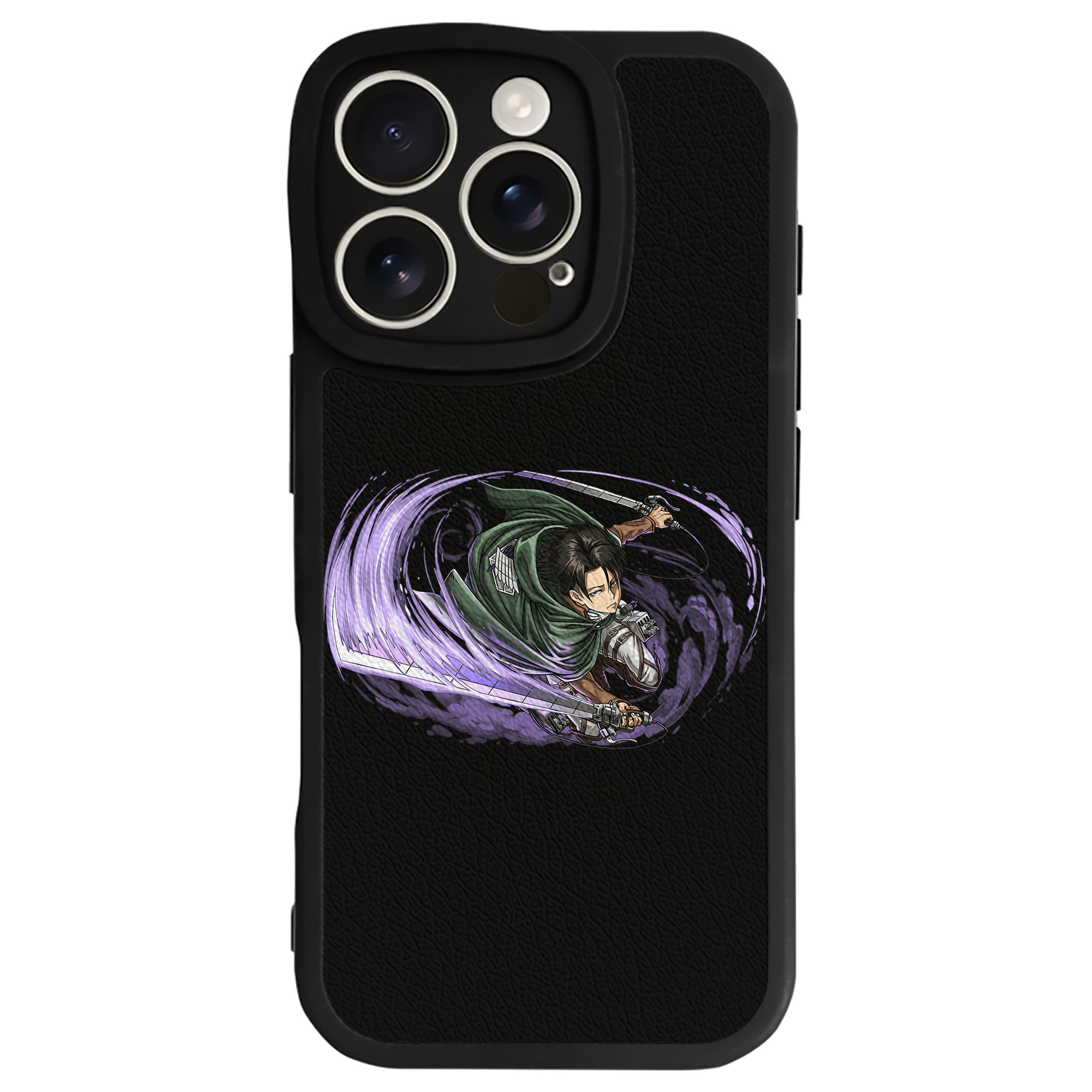 （画像用） 進撃の巨人 リヴァイ·アッカーマン Attack on Titan Levi Ackerman 【iPhone 16シリーズ対応】シリコンスマホケース（レザー調） 材質：シリコン